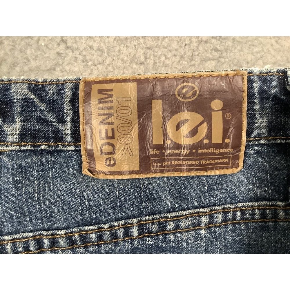 LEI Vintage Denim Jean Skirt Cotton Y2K Junior Size 3 - Picture 9 of 11